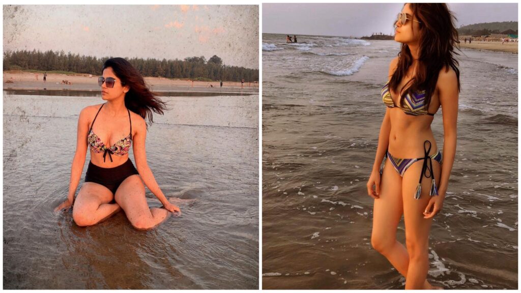 Aditi Sudhir Pohankar Marathi actress in bikini.
