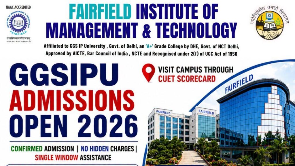 IP University 2026 PG admission through CUET score.