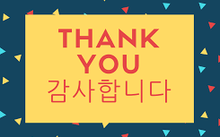 How to say thank you in Korean and 50 languages.
