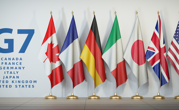 G7 Nations flags
