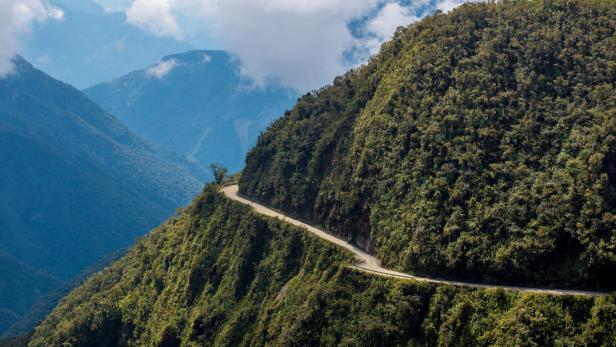 The North Yungas Highway, Bolivia Death Road