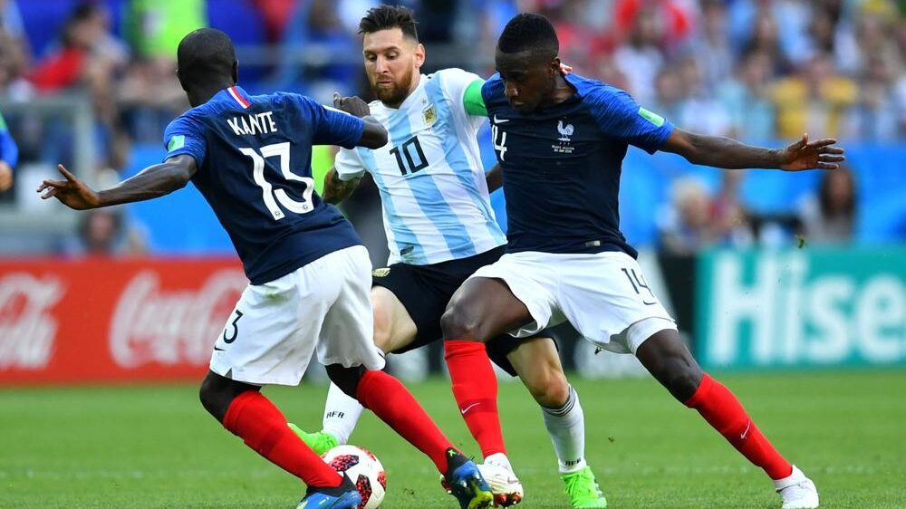 During the last FIFA World Cup 2018, France beat Argentina 4-3.