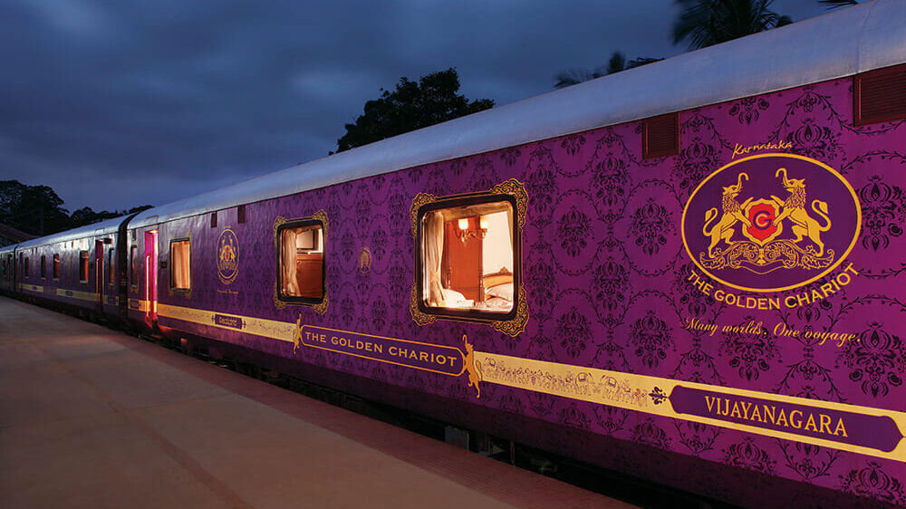 The Golden Chariot is one of the most famous and expensive trains in India.