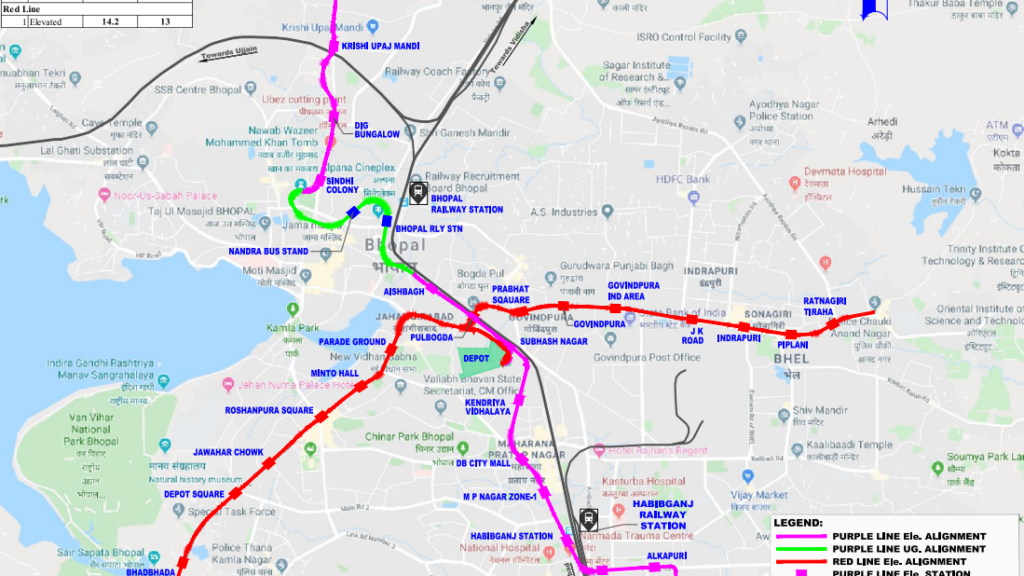 Bhopal Metro Route, Station List, Status, Ticket Price and Start Date