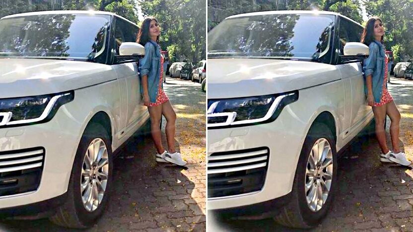 Katrina Kaif with her own Land Rover Range Vogue LWB.