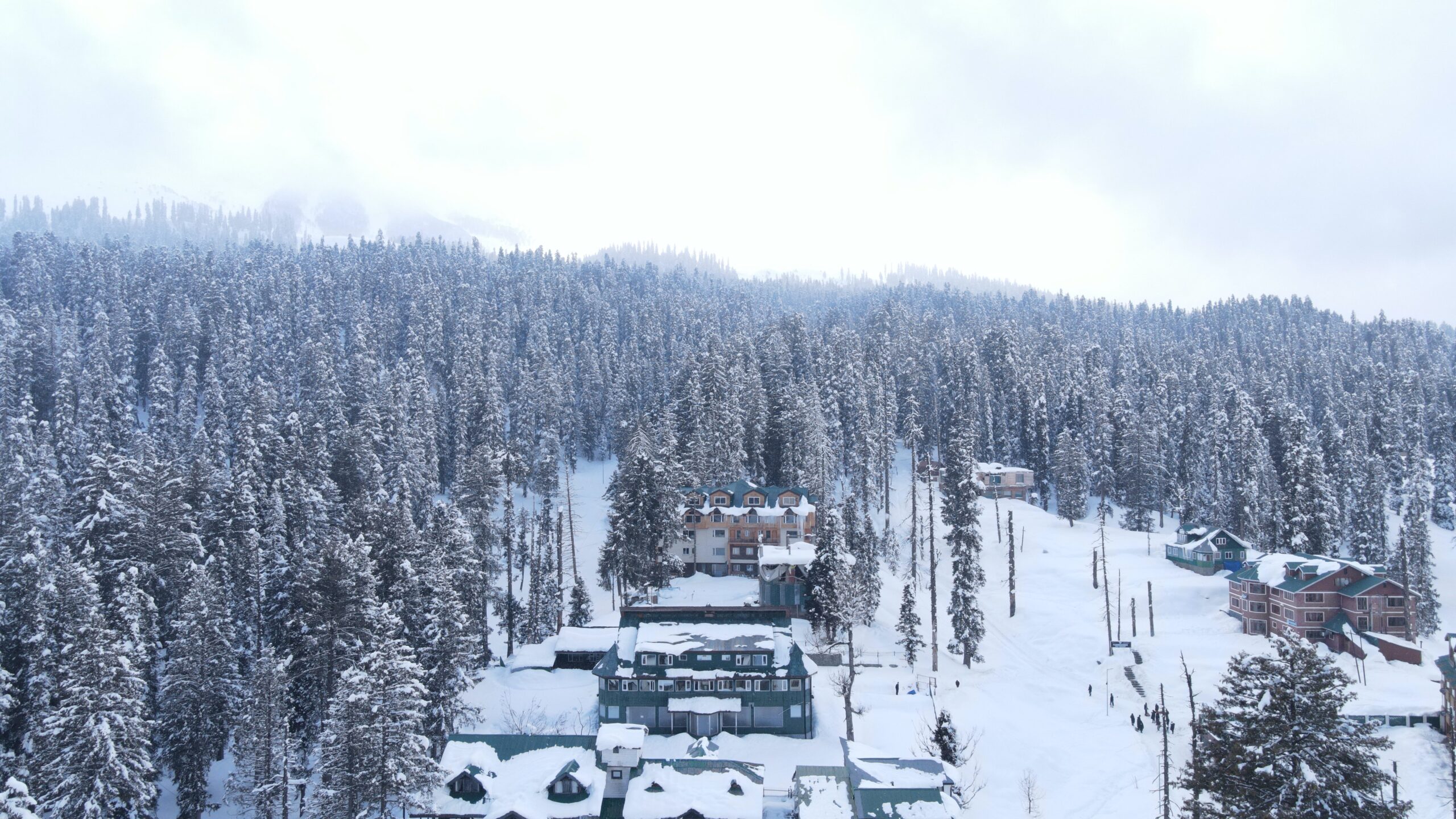 Gulmarg in Jammu and Kashmir during the first Snowfall in November 2023. 