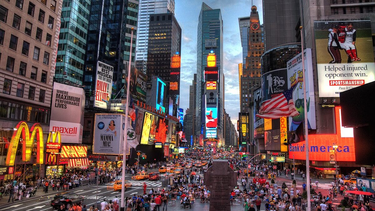 Times Square is one of the best places to visit in New York for shopping. 