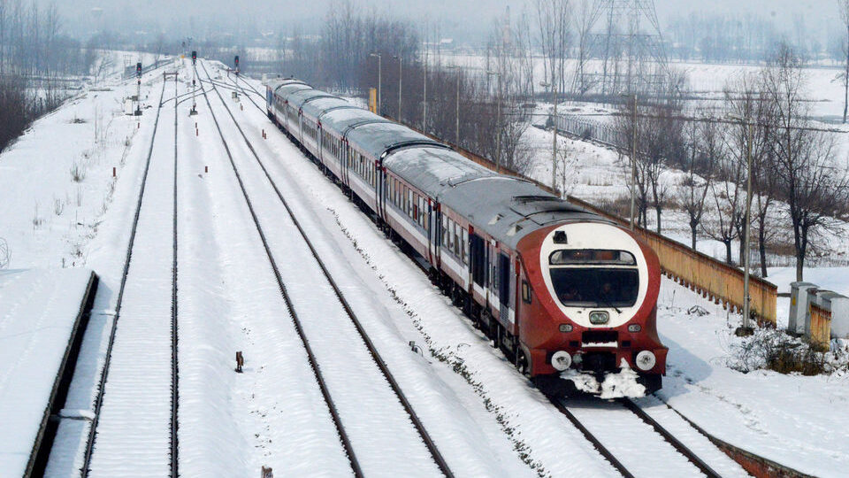 Baramulla Railway Station is one of the most beautiful snow covered railway stations in India