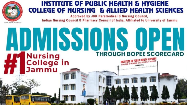 IPHH Jammu Opens BSc Nursing Admission Through JKBOPEE 2026 Score