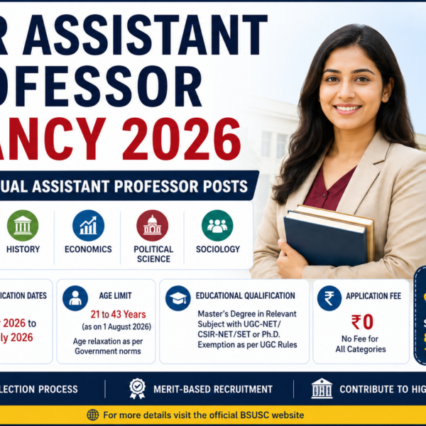 Bihar Assistant Professor Vacancy 2026 Eligibility, Seats, Salary, Apply Link and Last Date